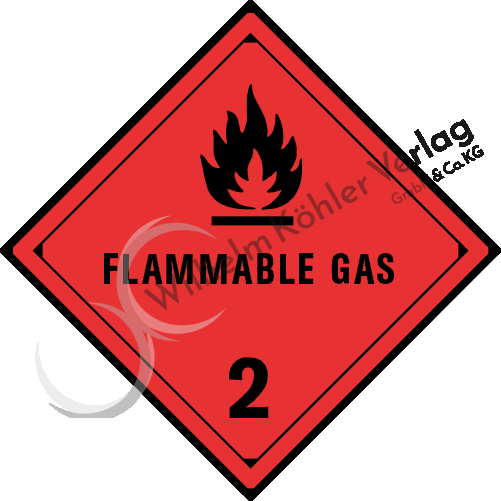 "FLAMMABLE GAS" - Klasse 2.1                                                    