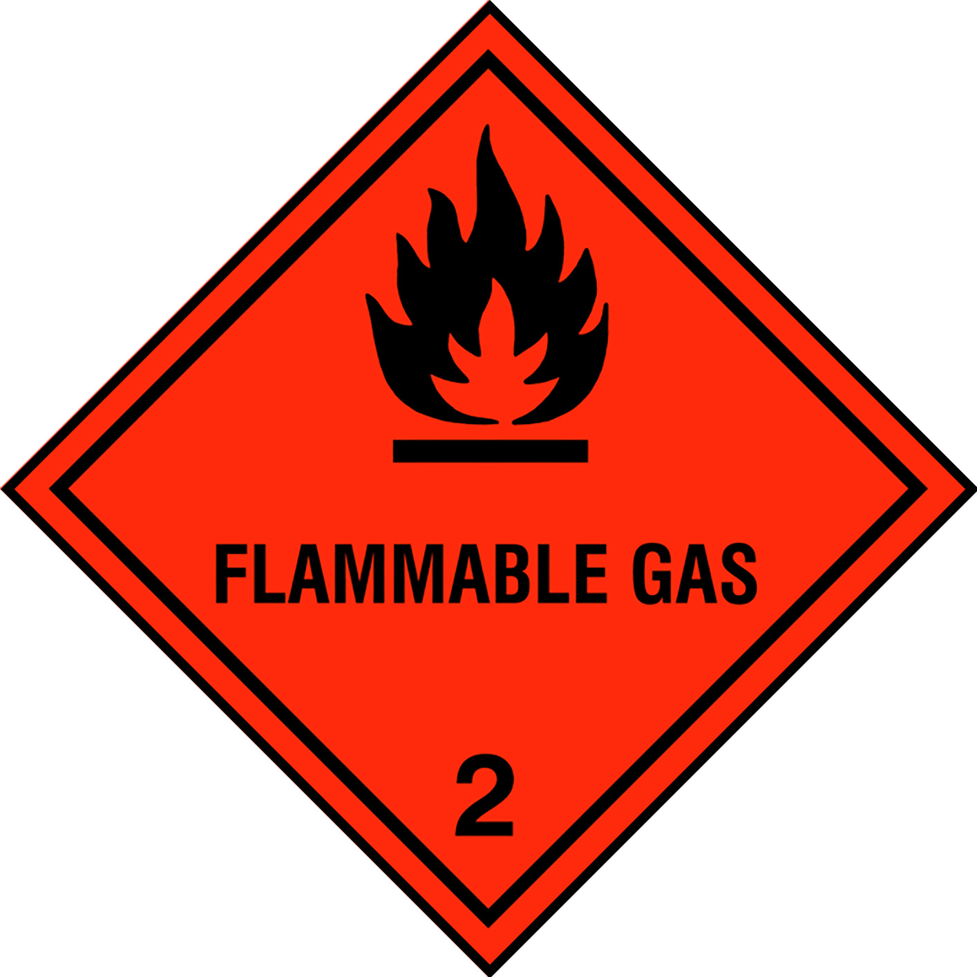 "FLAMMABLE GAS" - Klasse 2.1                                                    