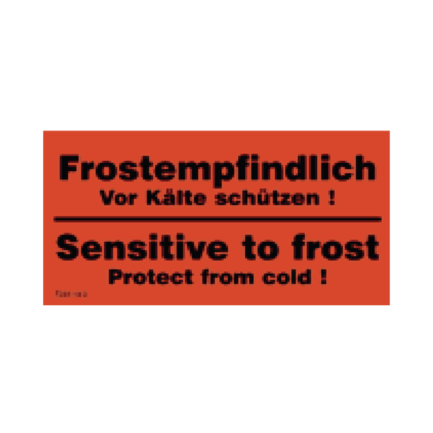 Frostempfindlich Vor Kälte schützen! (2-sprachig)                               