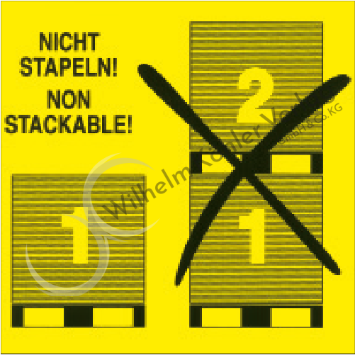 NICHT STAPELN! NON STACKABLE!                                                   