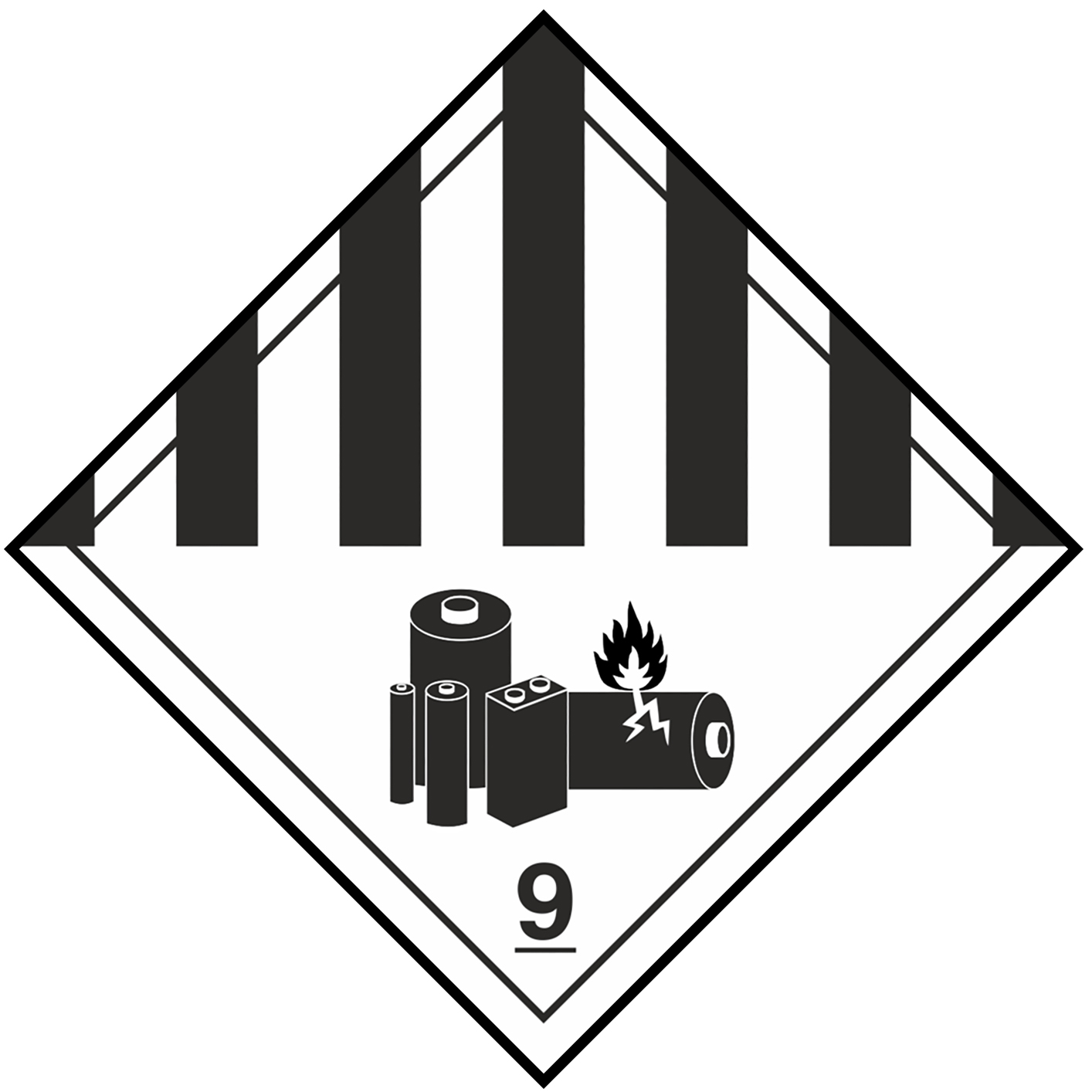 Klasse 9 mit Batterien-Symbol                                                   