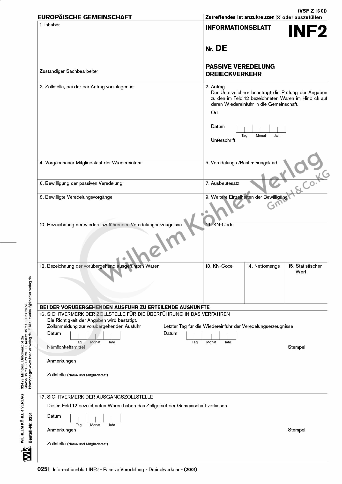 0251  Informationsblatt INF 2                                                   