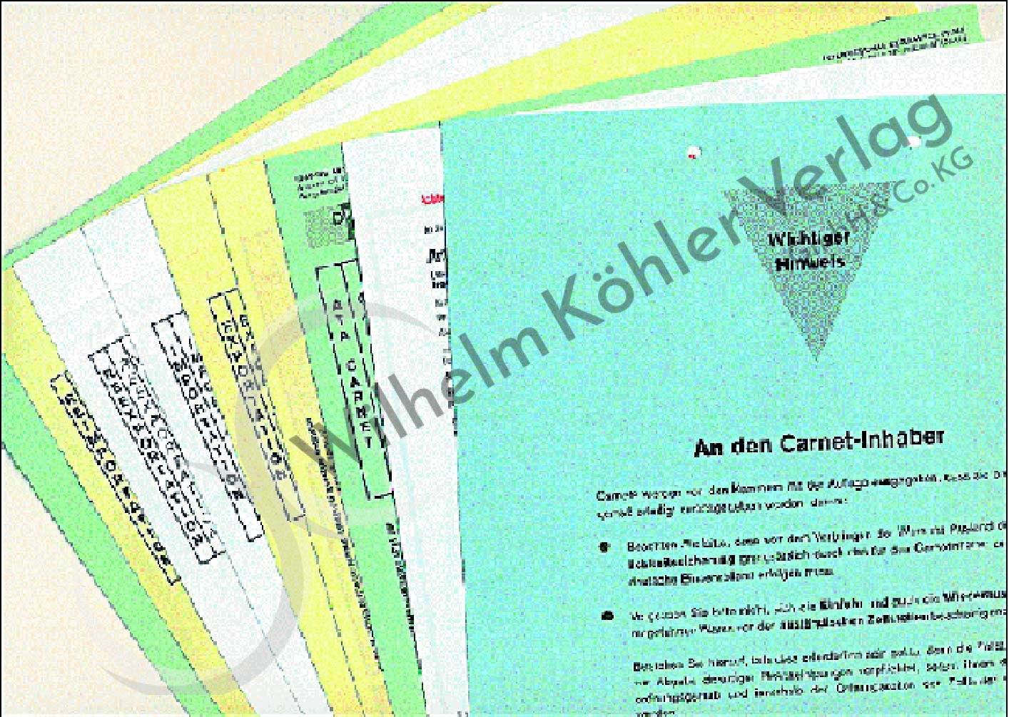 700 Carnet A.T.A. komplett                                                      