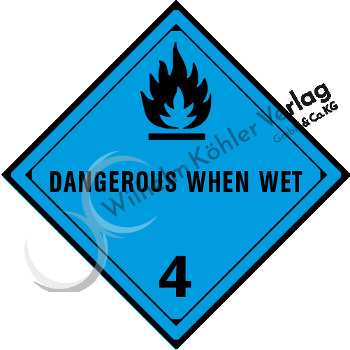 "DANGEROUS WHEN WET" - Klasse 4.3                                               