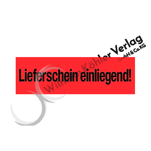 Lieferschein einliegend!                                                        