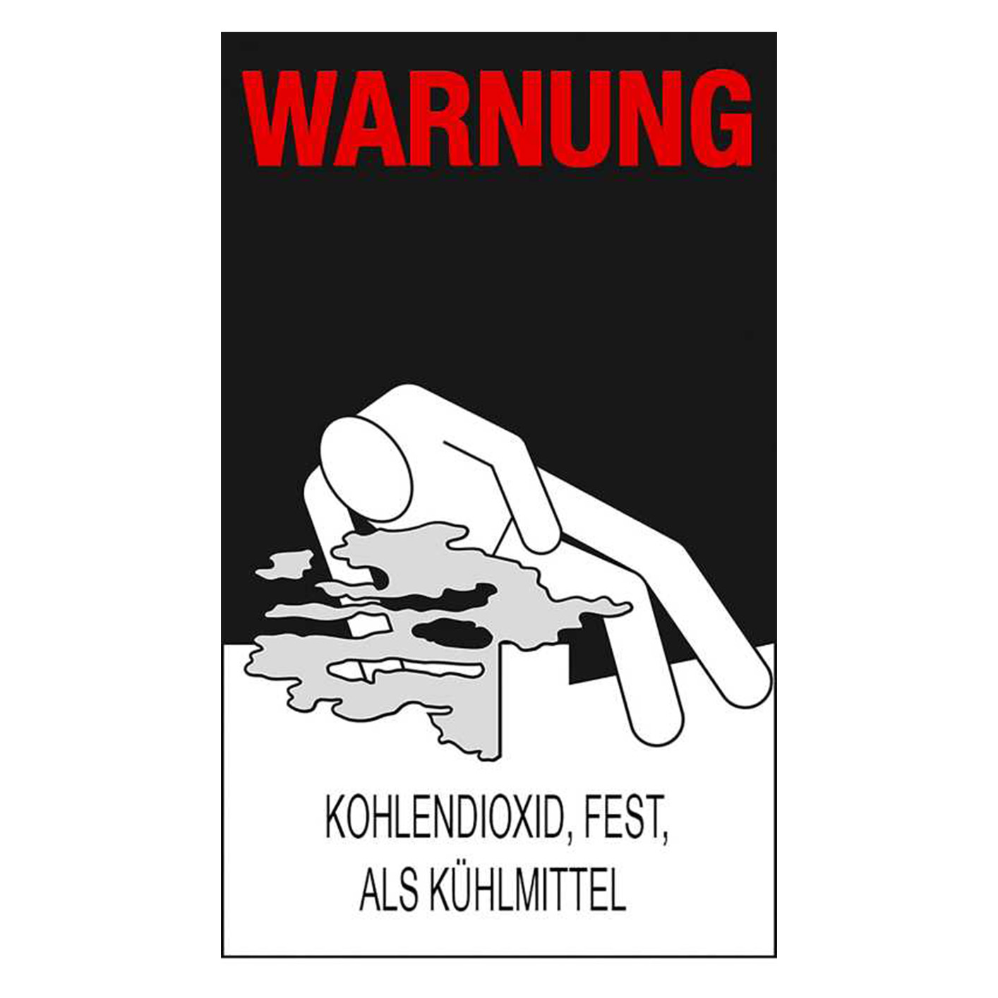 WARNUNG - KOHLENDIOXID, FEST,  ALS KÜHLMITTEL                                   